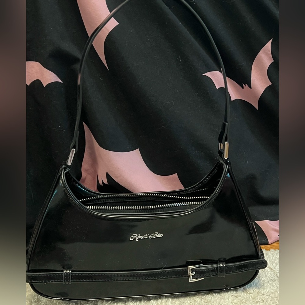 Nine West Black Patent Shoulder Bag